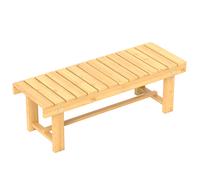 Garden Bench Fir Wood 110cm Solid Fir Wood 2-Seater Slatted Weatherproof Outdoor