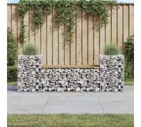 Garden Bench Gabion Design 183X41X60.5 Cm Impregnated Wood Pine