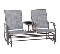 Garden Bench Glider 2 Seater Rocking Chair Table Tete-a-Tete Gliding Loveseat