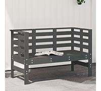 Garden Bench Grey 111.5x53x71 cm Solid Wood Pine Berkfield Home Grey One Size