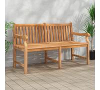 Garden Bench Light Brown Solid Teak Wood 150x69x92 cm Outdoor Seating Heavy Duty