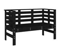 vidaXL Garden Bench Black 111.5x53x71 cm Solid Wood Pine