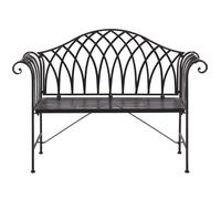 Garden Bench MILAZZO 130 cm Metal Black