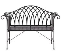 Garden Bench MILAZZO Metal Black