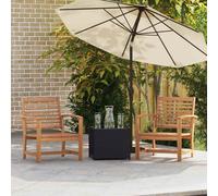 Garden bench Natural Solid Teak 110x64x76.5cm Outdoor Seat HeavyDuty