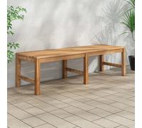 Garden Bench Natural Teak Wood 114cm Outdoor Seat Solid Sanded Hardwood 3-Seater
