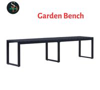 Garden Bench Outdoor Bench Seat Patio Park Bench Chair PS Board Black vidaXL