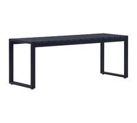 Garden Bench Outdoor Bench Seat Patio Park Bench Chair PS Board Black vidaXL