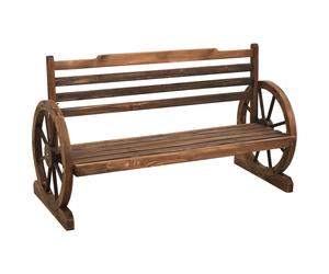 Garden Bench Outdoor Bench Seat Patio Park Bench Chair Solid Firewood vidaXL