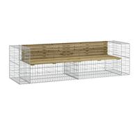 Garden Bench Outdoor Park Bench Gabion Design Impregnated Wood Pine vidaXL