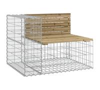 Garden Bench Outdoor Park Bench Gabion Design Impregnated Wood Pine vidaXL