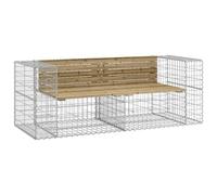 (dark brown) vidaXL Garden Bench Outdoor Park Bench Gabion Design Impregnated Wood Pine