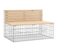 vidaXL Garden Bench Gabion Design 103x70x65 cm Solid Wood Douglas, Brown