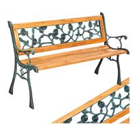 tectake Garden Bench Marina in Brown | Size: 2 Seater TECTAKE Brown 2 Seater