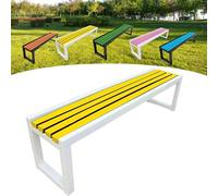 Garden Bench, Outdoor Wooden Bench, Seats 2-3 People, Anti-corrosion and Rust-Resistant, Painted with Eco-Friendly Paint, Suitable for Gardens, Balconies, Parks, Residential Buildings, and Stores