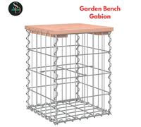Garden Bench Park Outdoor Bench Seat Gabion Design Solid Douglas Wood vidaXL