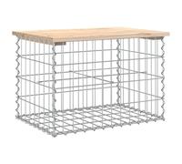 Garden Bench Park Outdoor Bench Seat Gabion Design Solid Wood Pine vidaXL