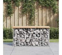 Garden Bench Park Outdoor Bench Seat Gabion Design Solid Wood Pine vidaXL