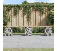 Garden Bench Park Outdoor Bench Seat Gabion Design Solid Wood Pine vidaXL