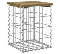 (dark brown, 33 x 31 x 42 / 30 x 30 x 40 cm) vidaXL Garden Bench Park Outdoor Bench Seat Gabion Design Solid Wood Pine