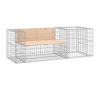 Garden Bench Patio Park Bench with Gabion Basket Impregnated Wood Pine vidaXL