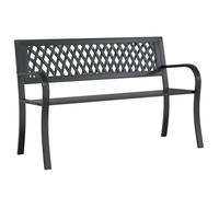 vidaXL Garden Bench Black 120 cm Steel