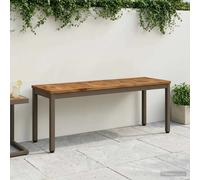 Garden Bench Rectangular 108.5 x 35 x 45 cm Natural and Coffee
