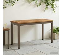 Garden Bench Rectangular 80.5 x 35 x 45 cm Natural and coffee Solid acacia wood
