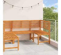 Garden Bench Set Brown Solid Acacia Wood Outdoor Furniture Rustic Patio vidaXL