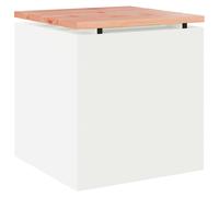 Garden Bench Solid Douglas Wood and Steel Outdoor Seating Patio Modern vidaXL