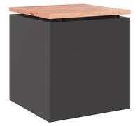 Garden Bench Solid Douglas Wood and Steel Outdoor Seating Patio Modern vidaXL