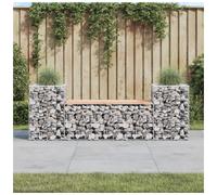 Garden Bench Solid Pine Wood Douglas 183x41x60.5cm Galvanised Gabion Planter UK