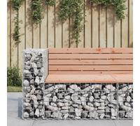 Garden Bench Solid Pine Wood Natural Douglas 92x71x65.5cm Galvanised Steel Seat