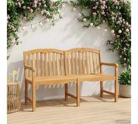 Garden Bench Solid Teak 150 x 60.5 x 95 cm Natural Handcarved Rose Back Outdoor