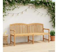 Garden Bench Solid Teak 180.5x60x96cm Natural Handcarved Rose Outdoor Patio Seat