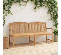 Garden Bench Solid Teak Natural 150 x 60 x 90 cm Handcarved Rose Backrest Patio
