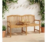 Garden Bench Solid Teak Natural 155x60x94cm Handcarved Rose Slat Back - 110kg ea
