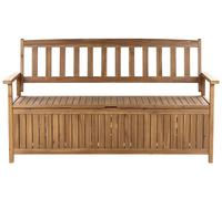 Garden Bench SOVANA with Storage Acacia Wood Light Wood