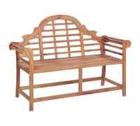 Garden Bench Teak Hardwood Natural 127x58.5x92.5cm Outdoor Marlboro Solid Seats