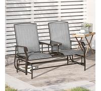 Outsunny 2 Seater Rocker Double Rocking Chair Lounger Outdoor Garden Furniture