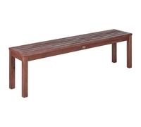 Beliani Garden Bench Tuscania 160cm Eucalyptus Wood Dark Brown