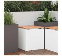 Garden Bench Solid Douglas Wood and Steel Outdoor Seating Patio Modern vidaXL