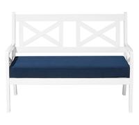 Garden Bench with Cushion BALTIC Acacia Wood White