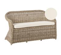 Beliani Garden Sofa 2 Seater Susua Rattan Natural, Brown
