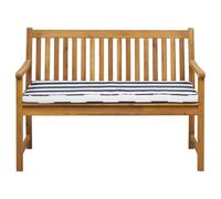 Garden Bench with Cushion VIVARA 120 cm Certified Acacia Wood Navy Blue