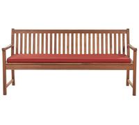 Garden Bench with Cushion VIVARA Certified Acacia Wood Dark Red