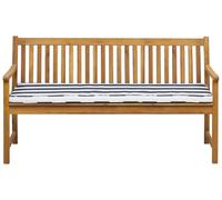 Bench with Cushion Certified Acacia Wood 160 cm Navy Blue VIVARA