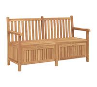 Garden Bench with Storage with Door Solid Teak Wood Outdoor Seating vidaXL