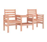 (natural douglas) vidaXL Garden Bench with Table Outdoor 2-Seater Bench Chair Solid Wood Pine