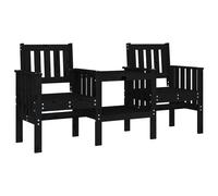 Garden Bench with Table Outdoor 2-Seater Bench Chair Solid Wood Pine vidaXL